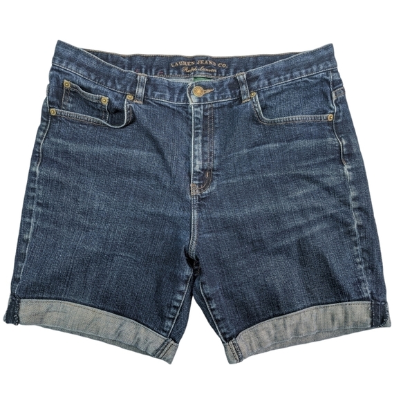 Ralph Lauren cuffed jean shorts size 14 - Picture 1 of 8